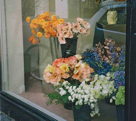 Flower shot window seen from outside