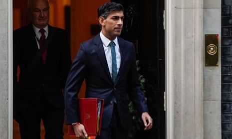 Rishi Sunak leaving 10 Downing Street to attend a parliamentary liaison committee on Tuesday
