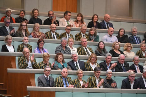 1980 Moscow Olympians in the public galleries during question time