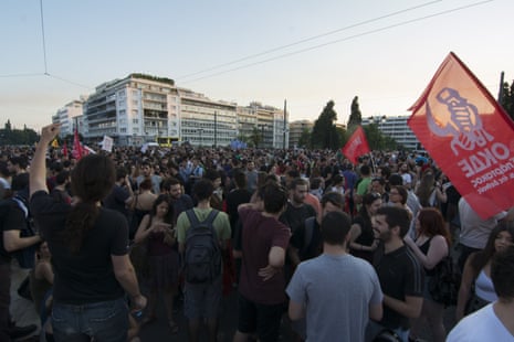 Demonstration against the bailout deal - Athens Greece<br>