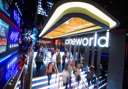 Cinema-goers at a Cineworld venue