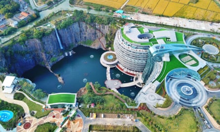 The Intercontinental Shanghai Wonderland hotel before its public opening in 2018.