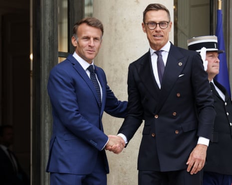 Macron welcomed Stubb at the Élysée Palace last week.