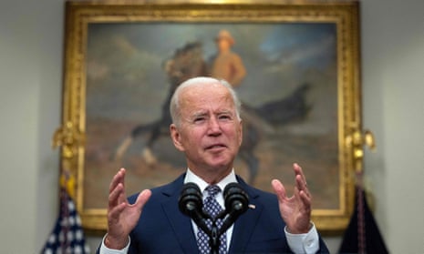 President Joe Biden speaks about the Afghanistan evacuation from the Roosevelt Room on Tuesday.