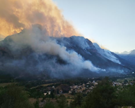 The fire as photographed on Wednesday 22 July.