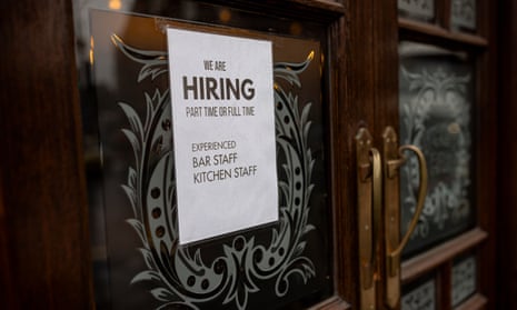 Searches for low-paid roles in hospitality were among those to record the steepest declines