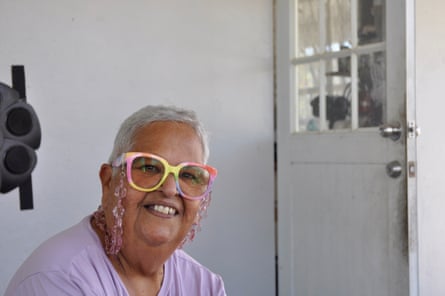 Portrait of smiling woman in glasses
