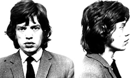 Police mugshots of Mick Jagger in 1967