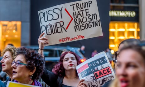 women protest trump