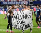 Fifa open disciplinary proceedings against Argentina over Falklands banner and final chaos