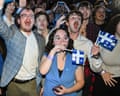 Parti Quebecois supporters cheer and hold up a flag on election nightElxn-Que, Montreal, Canada - 05 Oct 2026