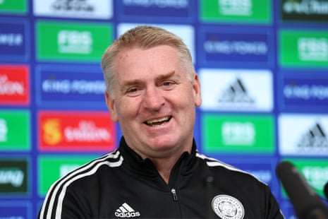 Dean Smith speaks to the media during his first press conference as Leicester City manager.