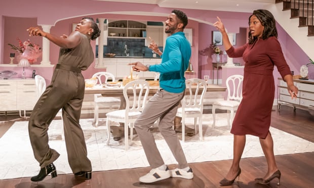 From left: Naana Agyei-Ampadu, Rhashan Stone and Nicola Hughes in Jackie Sibblies Drury's Fairview.