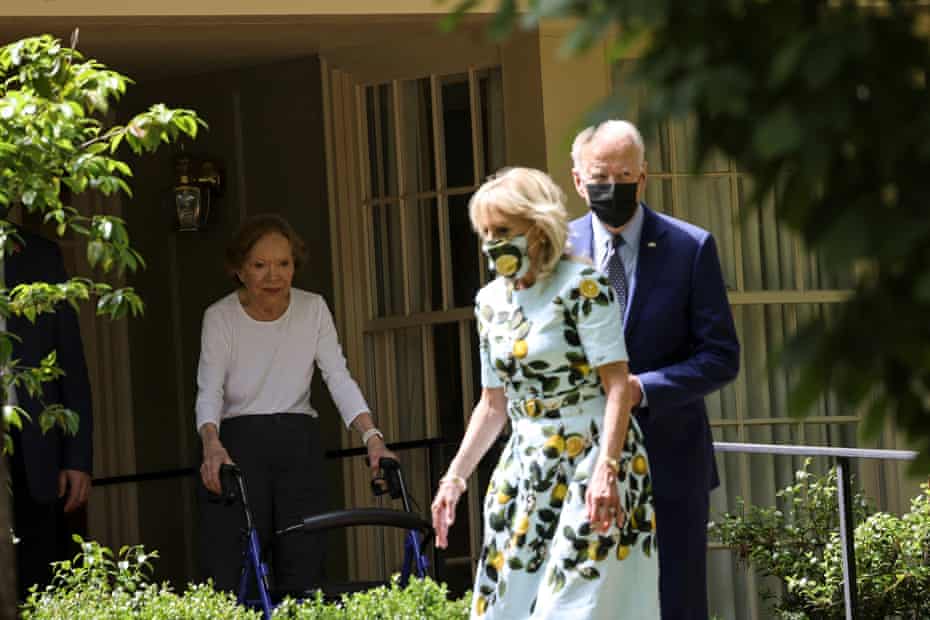 President Biden on his way to meet with former President Jimmy Carter in Plains, Georgia.