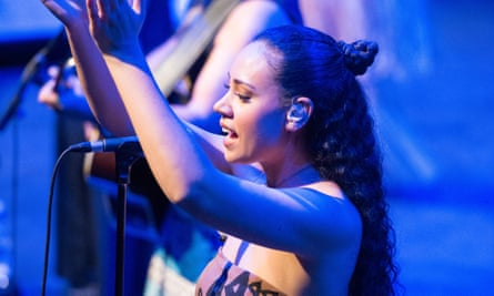 Olivia Fo’ai perform ‘Songs of Moana’ in July 2018 at the Dunedin Town Hall in New Zealand