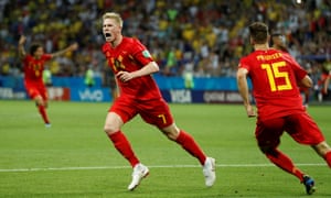 Kevin De Bruyne scelebrates scoring the second goal.