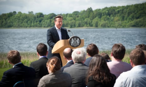 David Cameron answers questions from the media at the Lough Erne G8 summit in 2013