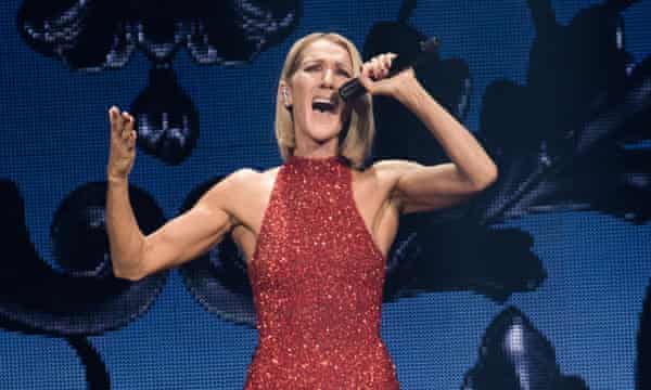 Céline Dion performing in Quebec City.