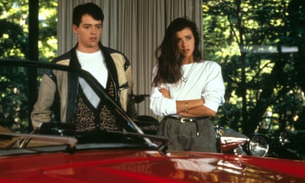 Broderick and Mia Sara in Ferris Bueller’s Day Off.