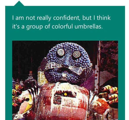 A picture of the Kandyman in CaptionBot