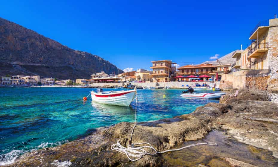 Mani peninsula in the Peloponnese, a wild, rugged region with a fascinating history.