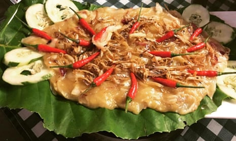 Tempoyak with anchovies and chillies