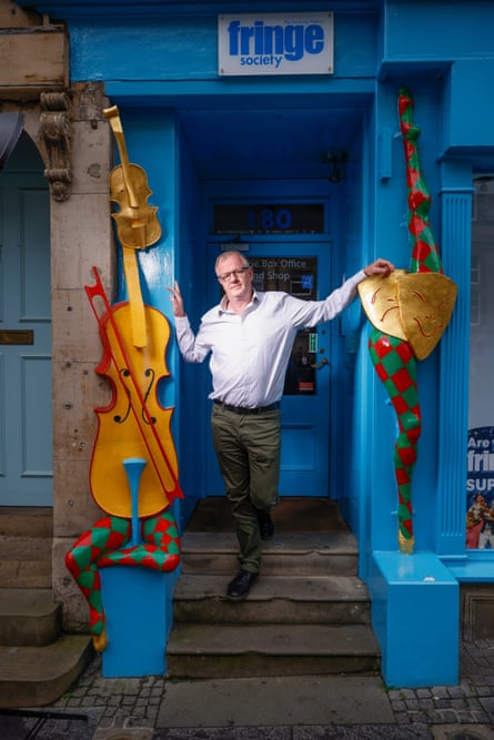 Tony Lankester outside the Fringe Society’s office.