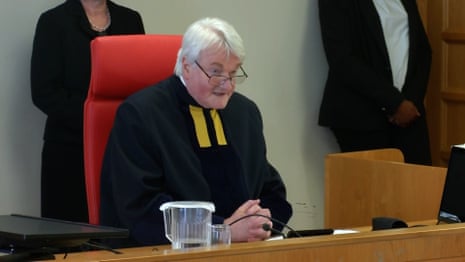 Lord Burnett, the lord chief justice, delivering the ruling from the court of appeal in the Rwanda case this morning.
