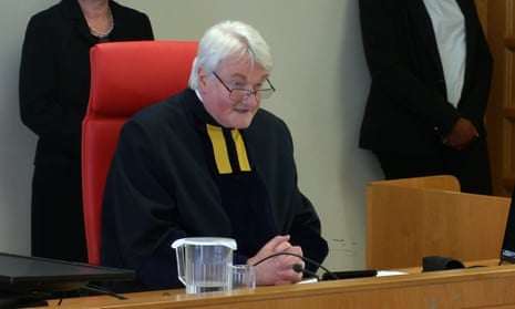Lord Burnett speaking at the court of appeal.