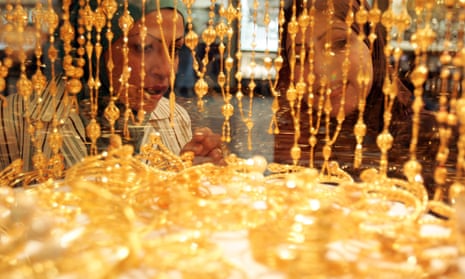 Shoppers in Dubai’s gold souk, one of the most important gold markets in the Middle East.