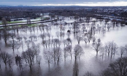 Withington golf course, after the River Mersey broke its banks in Didsbury, Manchester, 21 January.