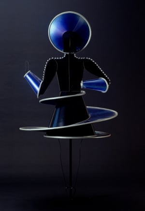 Model from The Triadic Ballet, black sequence, 1920-1922Another model used in the final act of The Triadic Ballet – where courtly dances are conducted in a bizarre netherworld