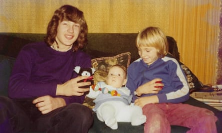 Helen Parr as a baby in 1975, with her uncles Chris, aged 16, and Dave, 12.