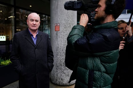 Mick Lynch arriving at the London offices of First Group today for a meeting with members of the Rail Delivery Group.