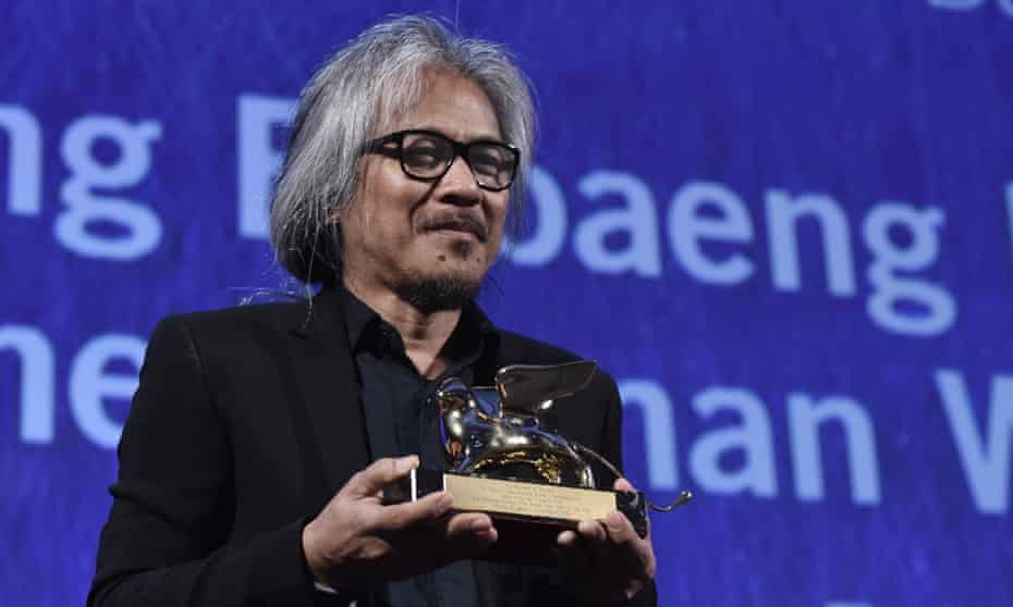 Lav Diaz holds the Golden Lion award for The Woman Who Left.