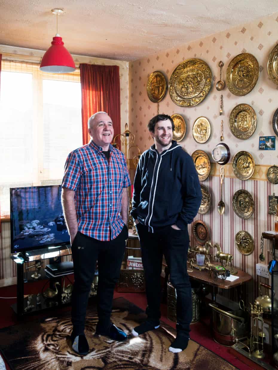 Andy Marsland, left, shares his home in Greater Manchester with George Oprișanu from Romania