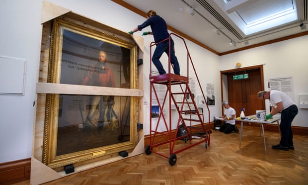 The portrait of Thomas Picton is installed at the National Museum Cardiff
