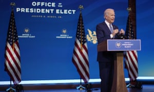 Joe Biden speaks in Wilmington, Delaware, on 22 December.