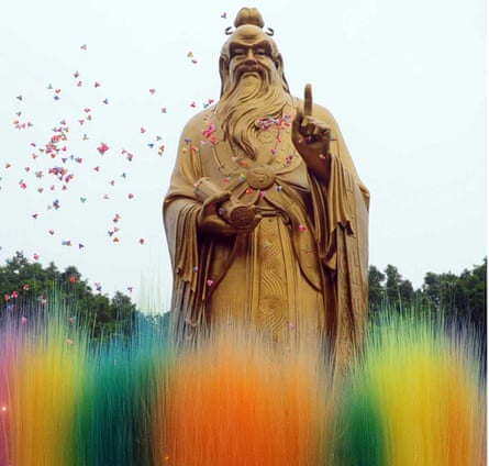 A statue of Laozi, the founder of Taoism, in Luoyang, China.