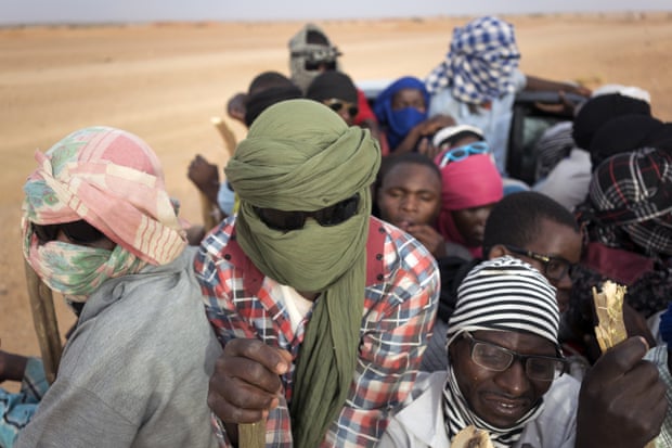 Refugees head from Agadez, Niger, towards Libya. Niger, Nigeria, Burkina Faso and Mali are expected to see huge displacement.