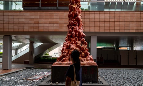 Pillar of Shame statue at the University of Hong Kong