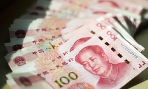 Chinese 100 yuan notes