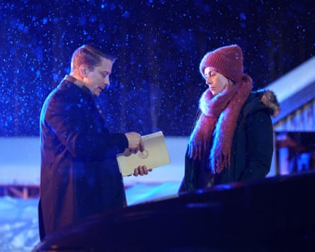 Thinking outside the box … Kari Ketonen and Iina Kuustonen in Arctic Circle.