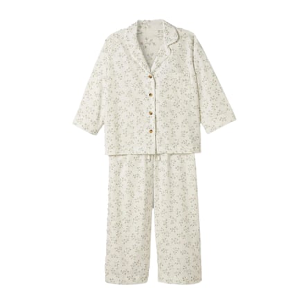 Piglet in Bed Spring Sprig Floral Cotton Cropped Trouser Set