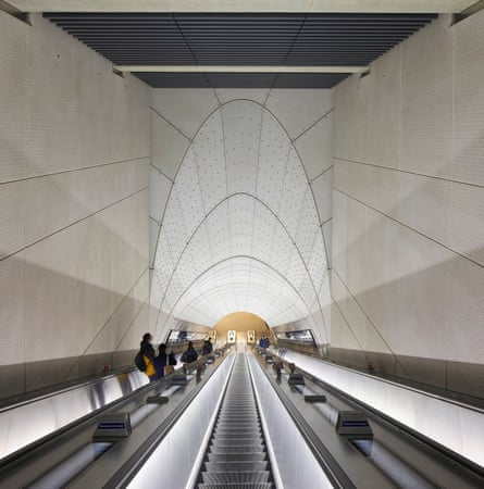 The escalator going down, a long way down
