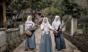 Teenage band Voice of Baceprot - 'noise', in the girls' native Sundanese