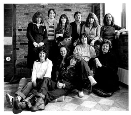 The Monstrous Regiment theatre company, with Todd sitting on the far left.