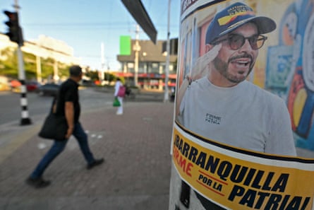 A campaign poster for Abelardo de la Espriella, in Barranquilla, Colombia.