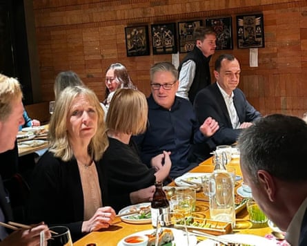 Keir Starmer and entourage eating at Yunnan Restaurant in Beijing.
