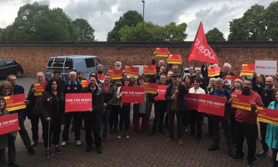 Labour supporters campaigning for Mike Williamson in Derby North